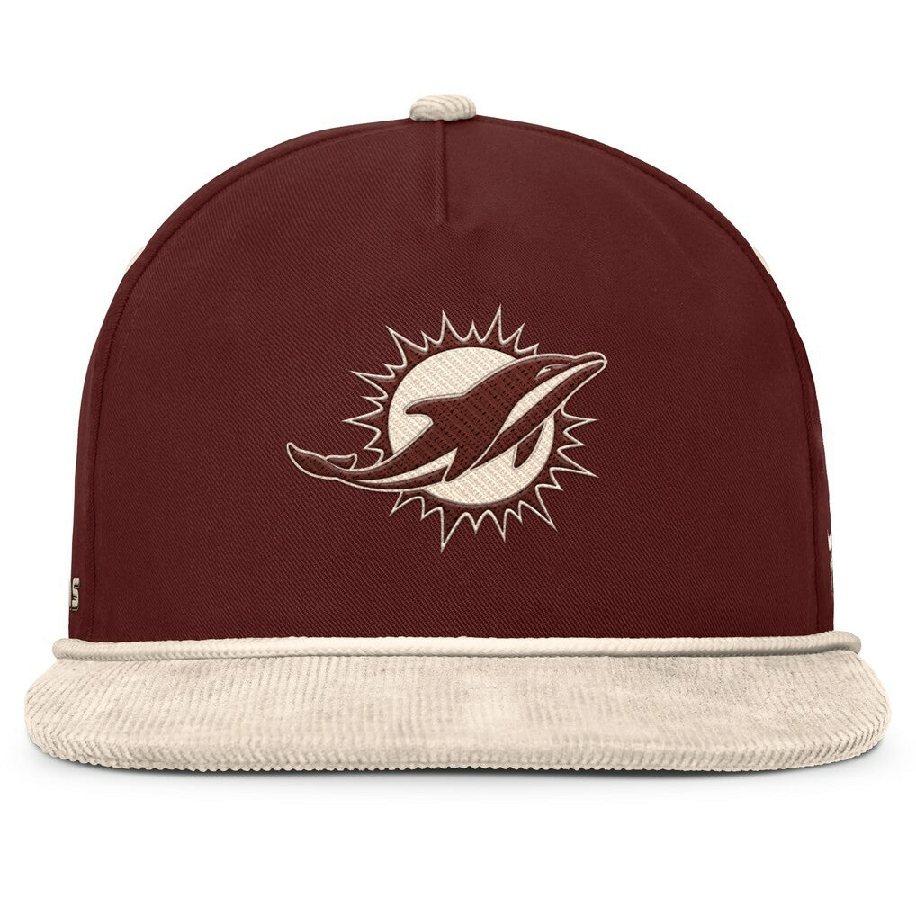 Miami Dolphins NFL Reminisce Golfer Adjustable Hat - Brown discount