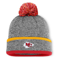 Kansas City Chiefs Motion Cuffed Knit Hat with Pom - Heather Gray discount
