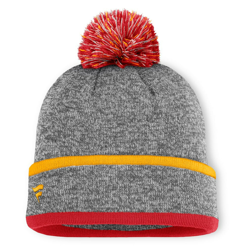 Kansas City Chiefs Motion Cuffed Knit Hat with Pom - Heather Gray discount