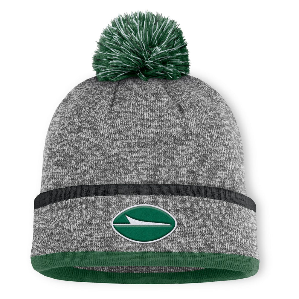 New York Jets Motion Cuffed Knit Hat with Pom - Heather Gray discount