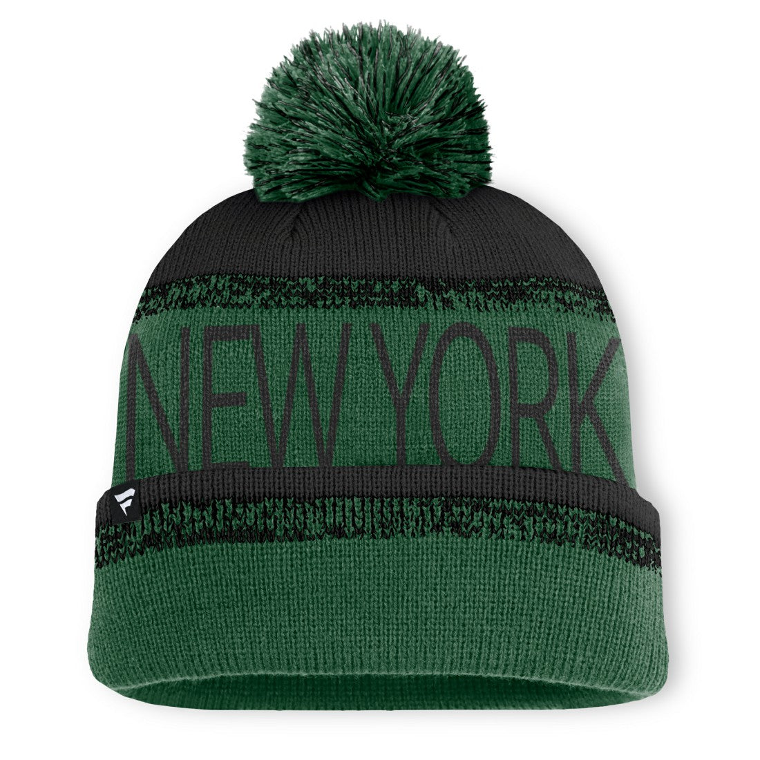 New York Jets Play Action Cuffed Knit Hat with Pom - Green/Black outlet