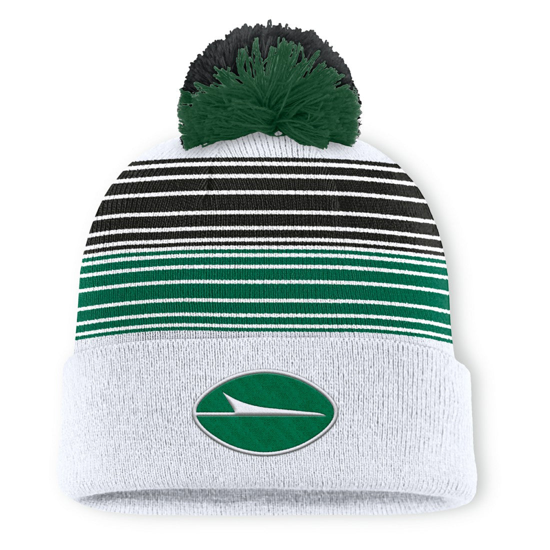 New York Jets Ghost Cuffed Knit Hat with Pom - White for sale