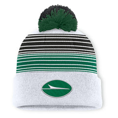 New York Jets Ghost Cuffed Knit Hat with Pom - White for sale