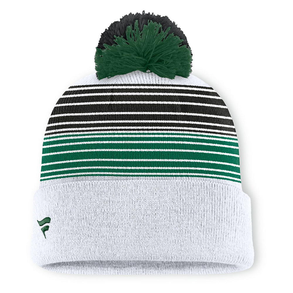 New York Jets Ghost Cuffed Knit Hat with Pom - White for sale