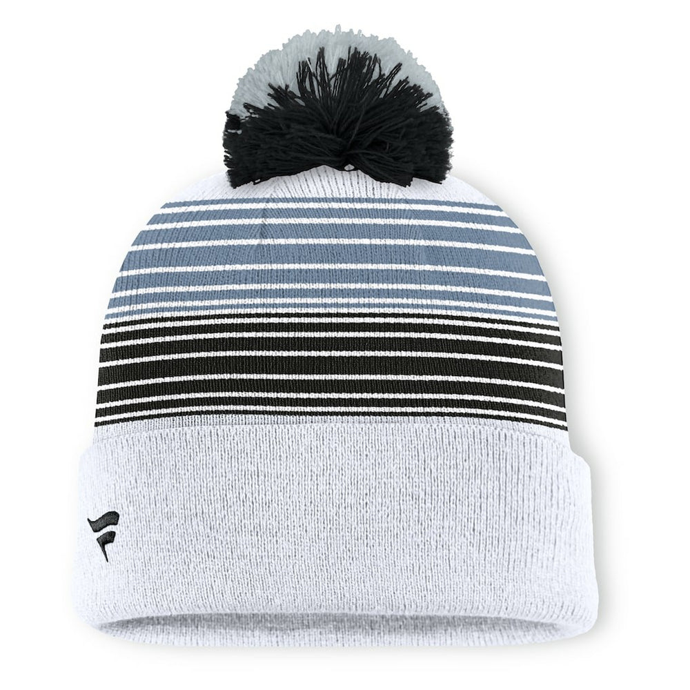 Las Vegas Raiders Ghost Cuffed Knit Hat with Pom - White cheap