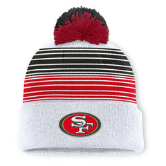 San Francisco 49ers Ghost Cuffed Knit Hat with Pom - White cheap
