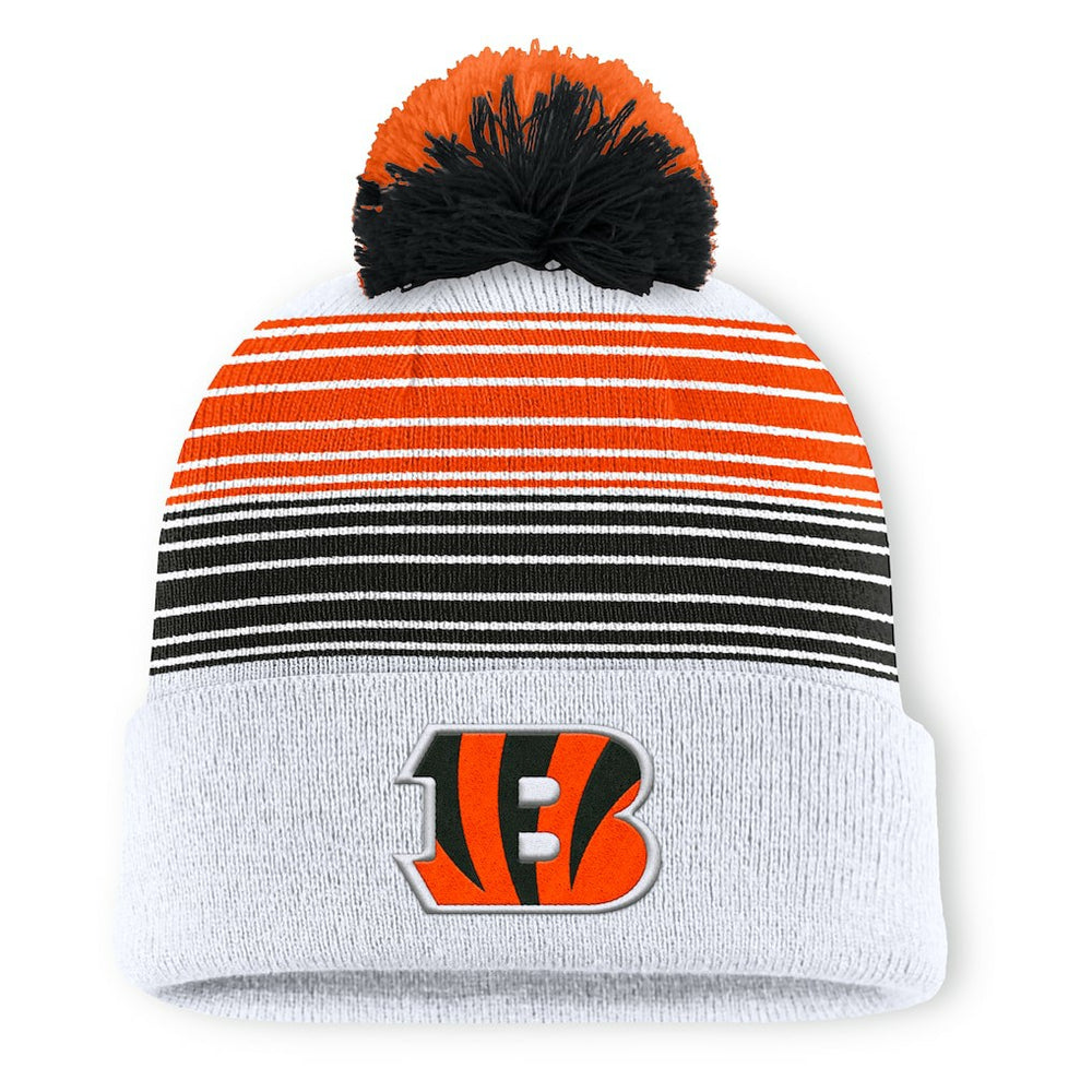 Cincinnati Bengals Ghost Cuffed Knit Hat with Pom - White sale