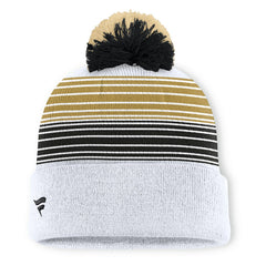 New Orleans Saints Ghost Cuffed Knit Hat with Pom - White for sale