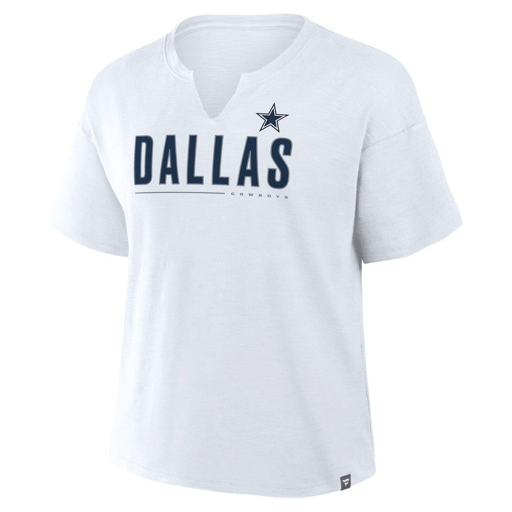 Dallas Cowboys Women's Redzone Slub Boxy T-Shirt - White cheap