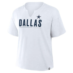 Dallas Cowboys Women's Redzone Slub Boxy T-Shirt - White cheap
