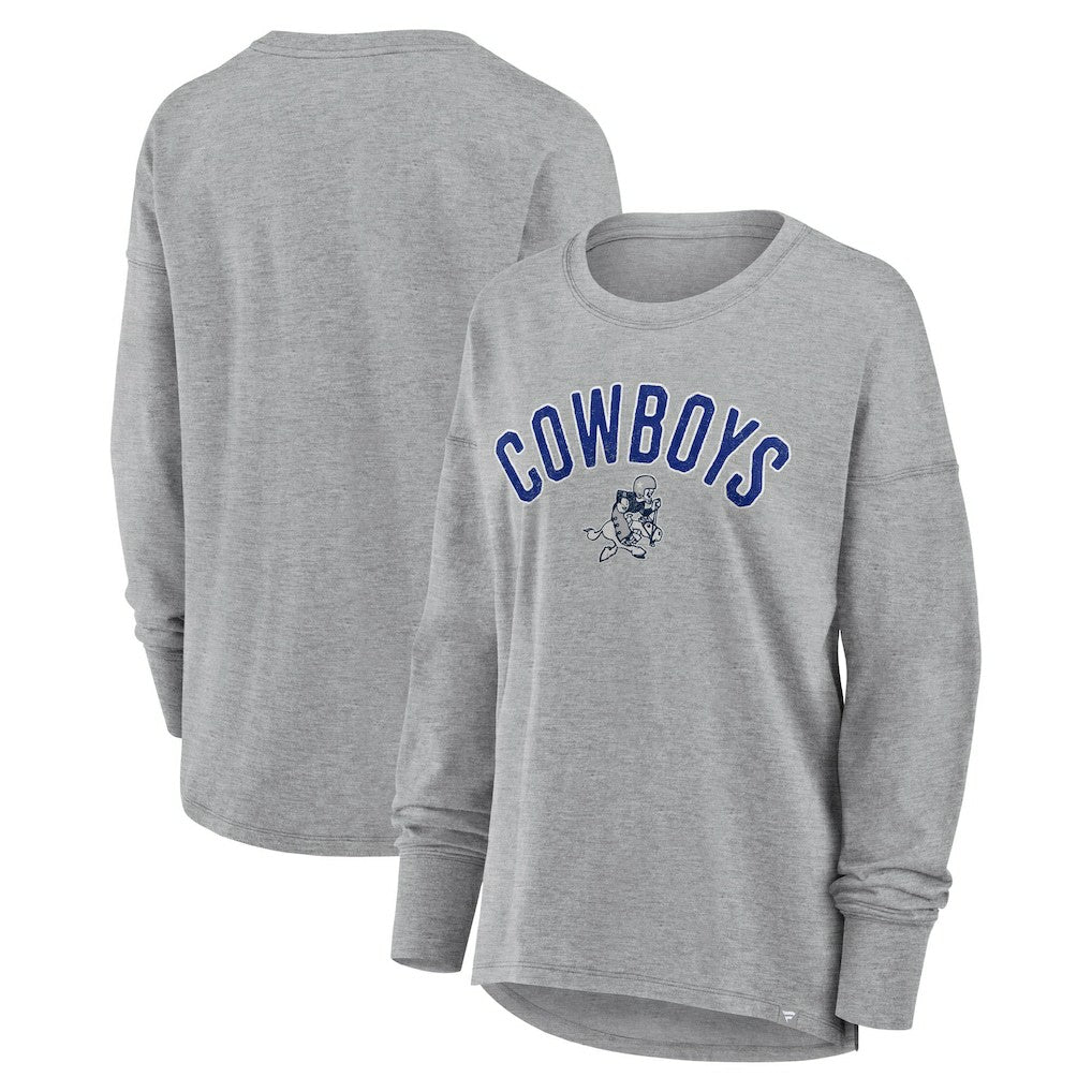 Dallas Cowboys Women's Hometown Legacy Long Sleeve T-Shirt - Heather Gray discount