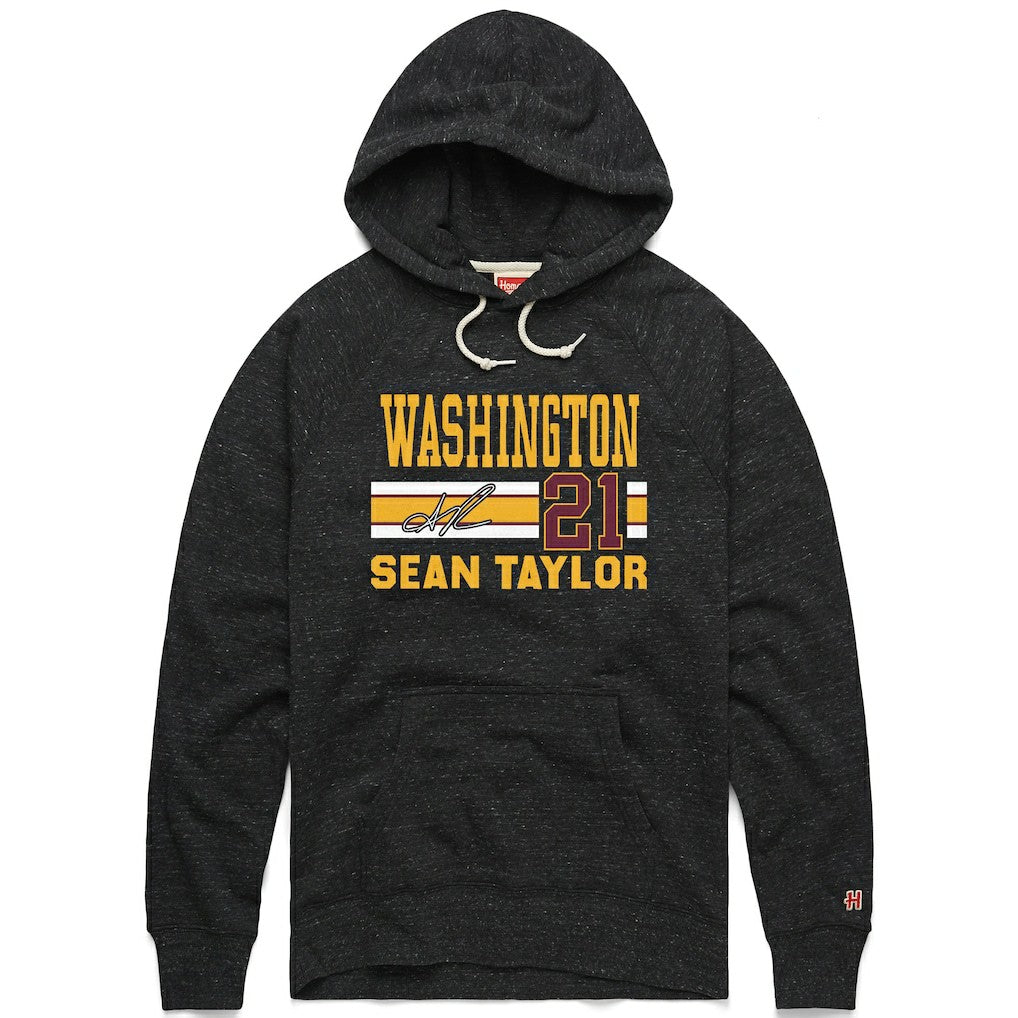 Sean Taylor Washington Commanders Homage Unisex Name & Number Tri-Blend Pullover Hoodie - Charcoal discount