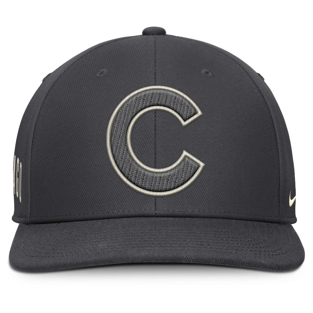 Chicago Cubs Statement Pro Snapback Hat Anthracite