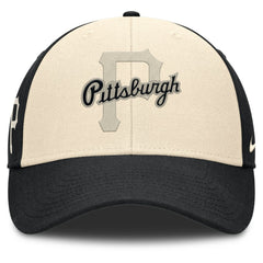 Pittsburgh Pirates Statement Club Performance Adjustable Hat Black/Natural