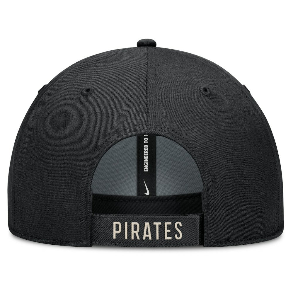 Pittsburgh Pirates Statement Club Performance Adjustable Hat Black/Natural