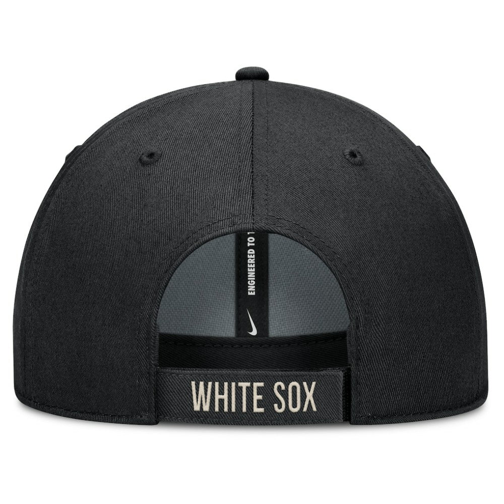 Chicago White Sox Statement Club Performance Adjustable Hat Black/Natural
