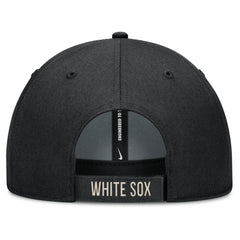 Chicago White Sox Statement Club Performance Adjustable Hat Black/Natural