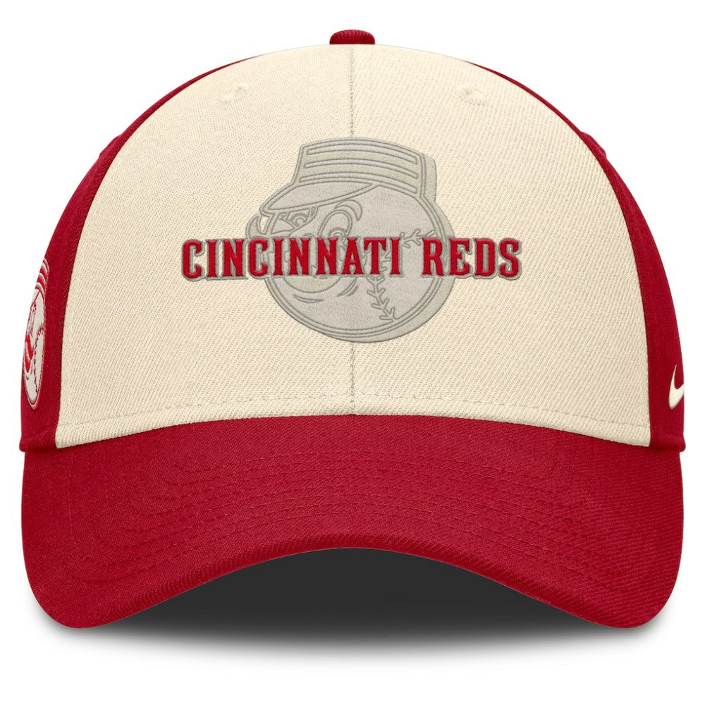 Cincinnati Reds Statement Club Performance Adjustable Hat Red/Natural