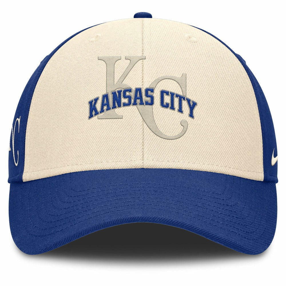 Kansas City Royals Statement Club Performance Adjustable Hat Royal/Natural