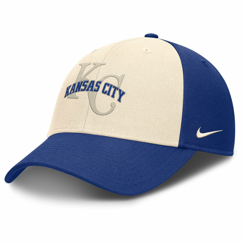 Kansas City Royals Statement Club Performance Adjustable Hat Royal/Natural