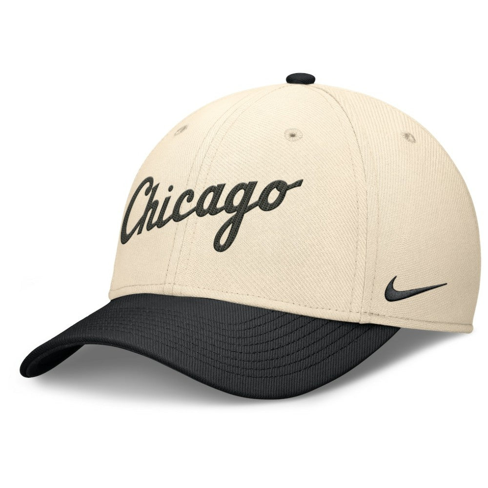 Chicago White Sox Statement Rise Performance Flex Hat Natural/Black