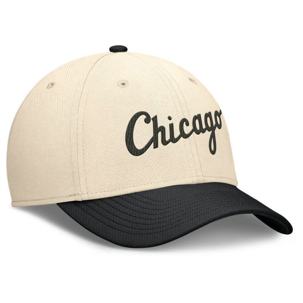 Chicago White Sox Statement Rise Performance Flex Hat Natural/Black