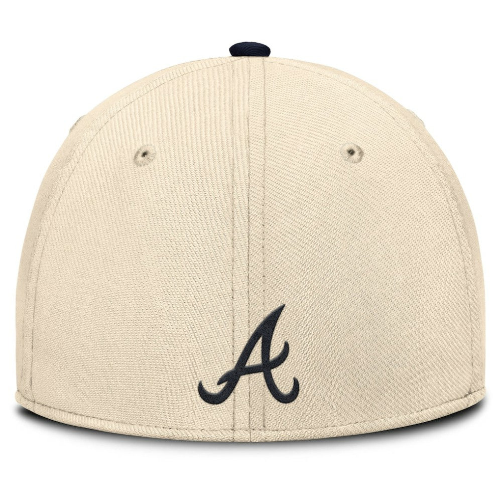 Atlanta Braves Statement Rise Performance Flex Hat Natural/Navy