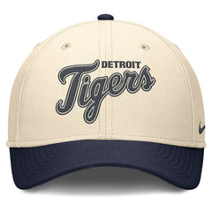 Detroit Tigers Statement Rise Performance Flex Hat Natural/Navy