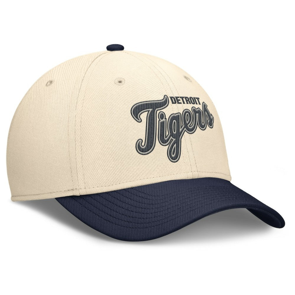 Detroit Tigers Statement Rise Performance Flex Hat Natural/Navy