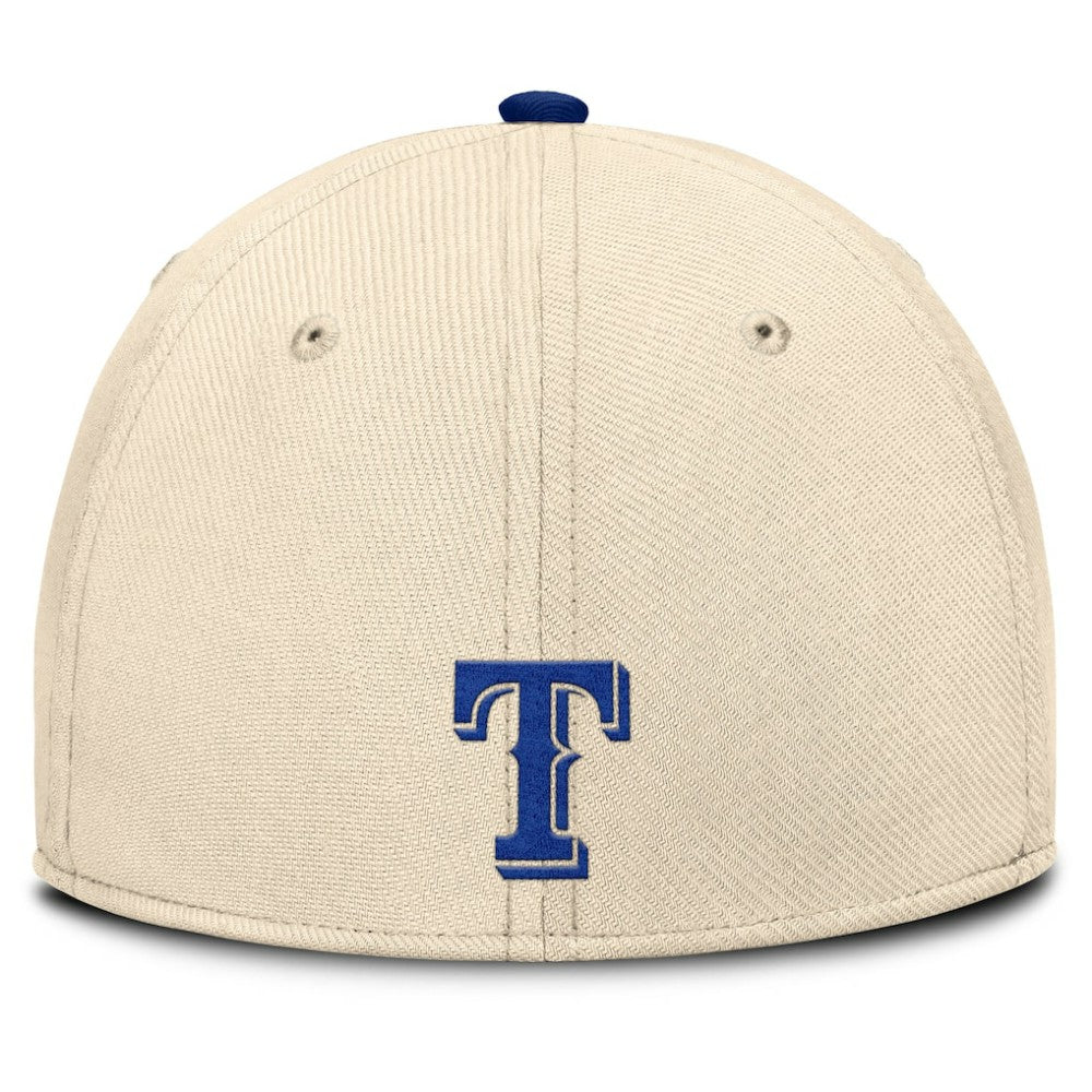 Texas Rangers Statement Rise Performance Flex Hat Natural/Royal