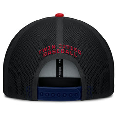 Minnesota Twins Cutoff Adjustable Trucker Hat Navy/Red