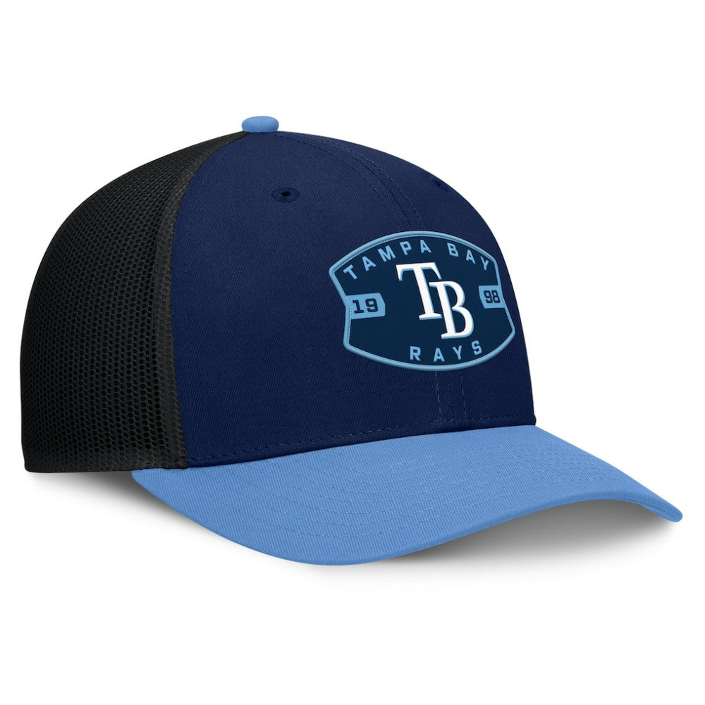 Tampa Bay Rays Cutoff Adjustable Trucker Hat Navy/Light Blue