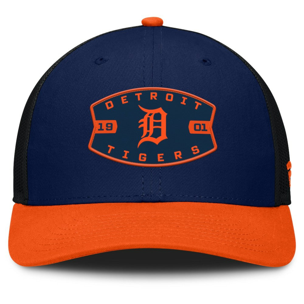 Detroit Tigers Cutoff Adjustable Trucker Hat Navy/Orange