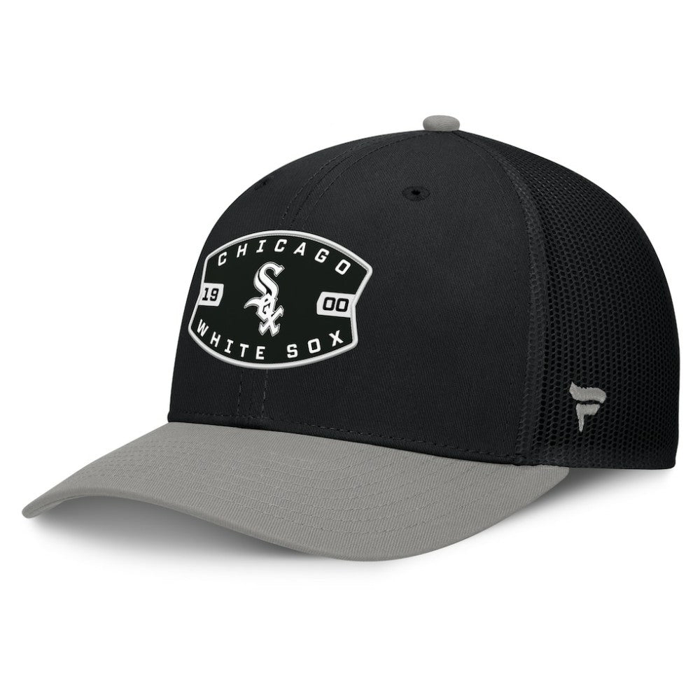Chicago White Sox Cutoff Adjustable Trucker Hat Black/Gray