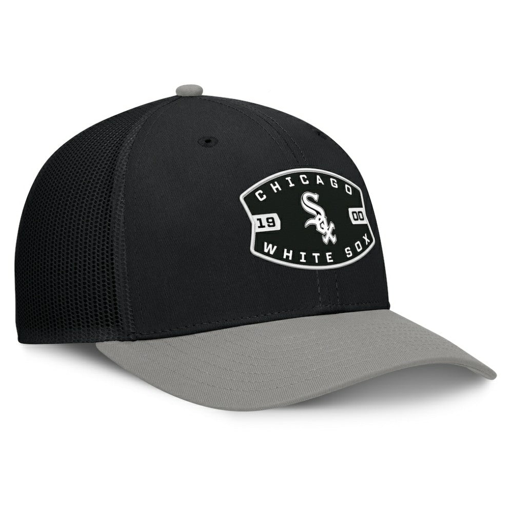 Chicago White Sox Cutoff Adjustable Trucker Hat Black/Gray