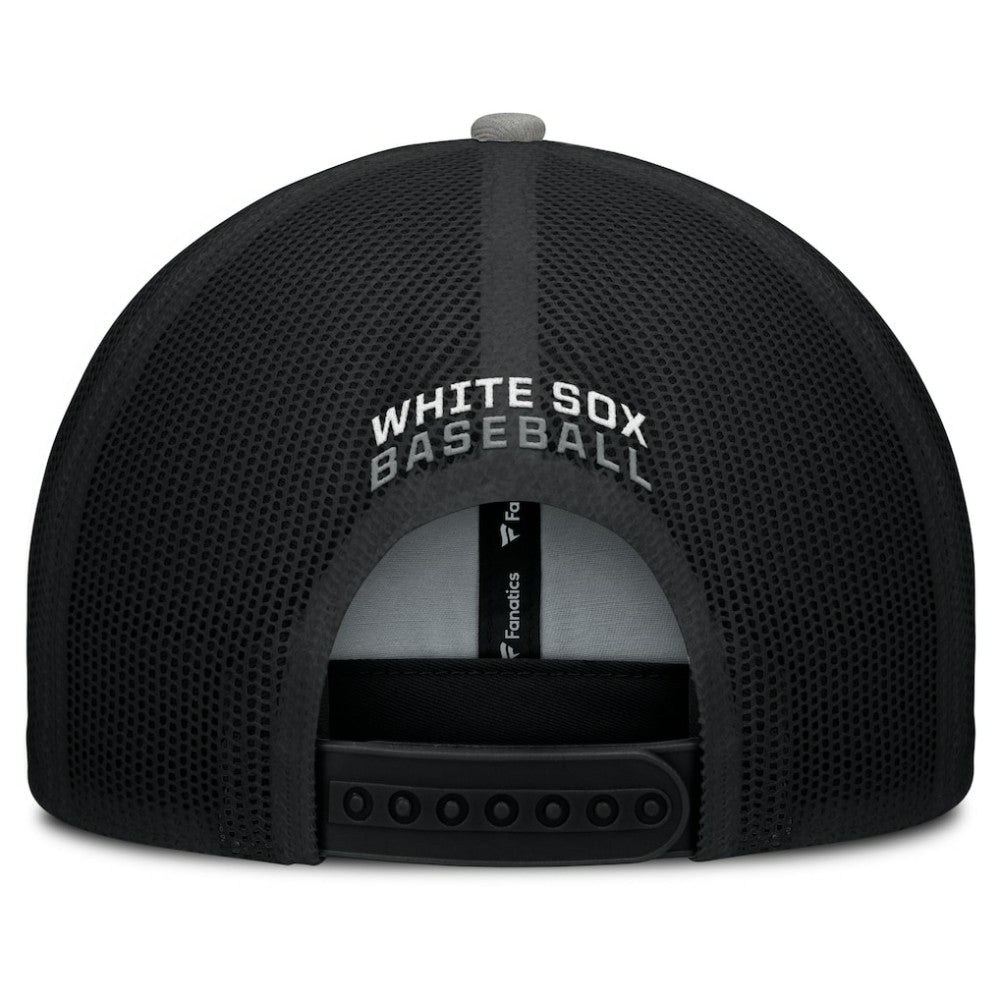 Chicago White Sox Cutoff Adjustable Trucker Hat Black/Gray