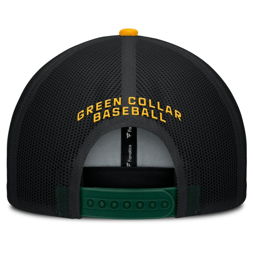 Athletics Cutoff Adjustable Trucker Hat Green/Gold