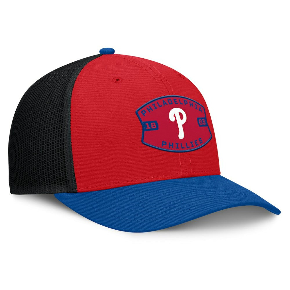 Philadelphia Phillies Cutoff Adjustable Trucker Hat Red/Royal