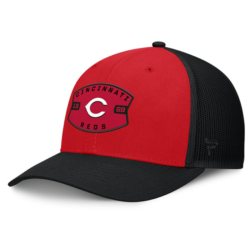 Cincinnati Reds Cutoff Adjustable Trucker Hat Red/Black