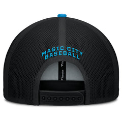 Miami Marlins Cutoff Adjustable Trucker Hat Black/Blue