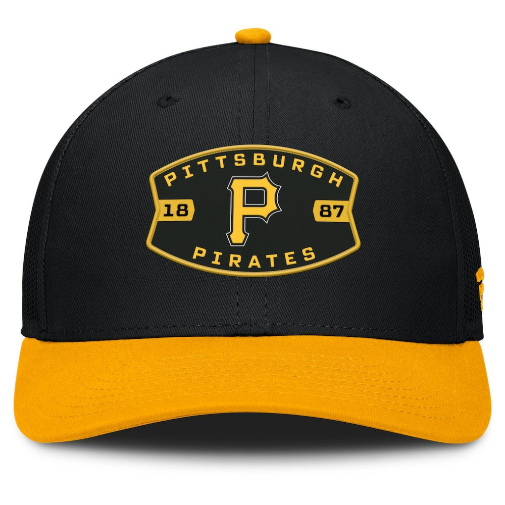 Pittsburgh Pirates Cutoff Adjustable Trucker Hat Black/Gold