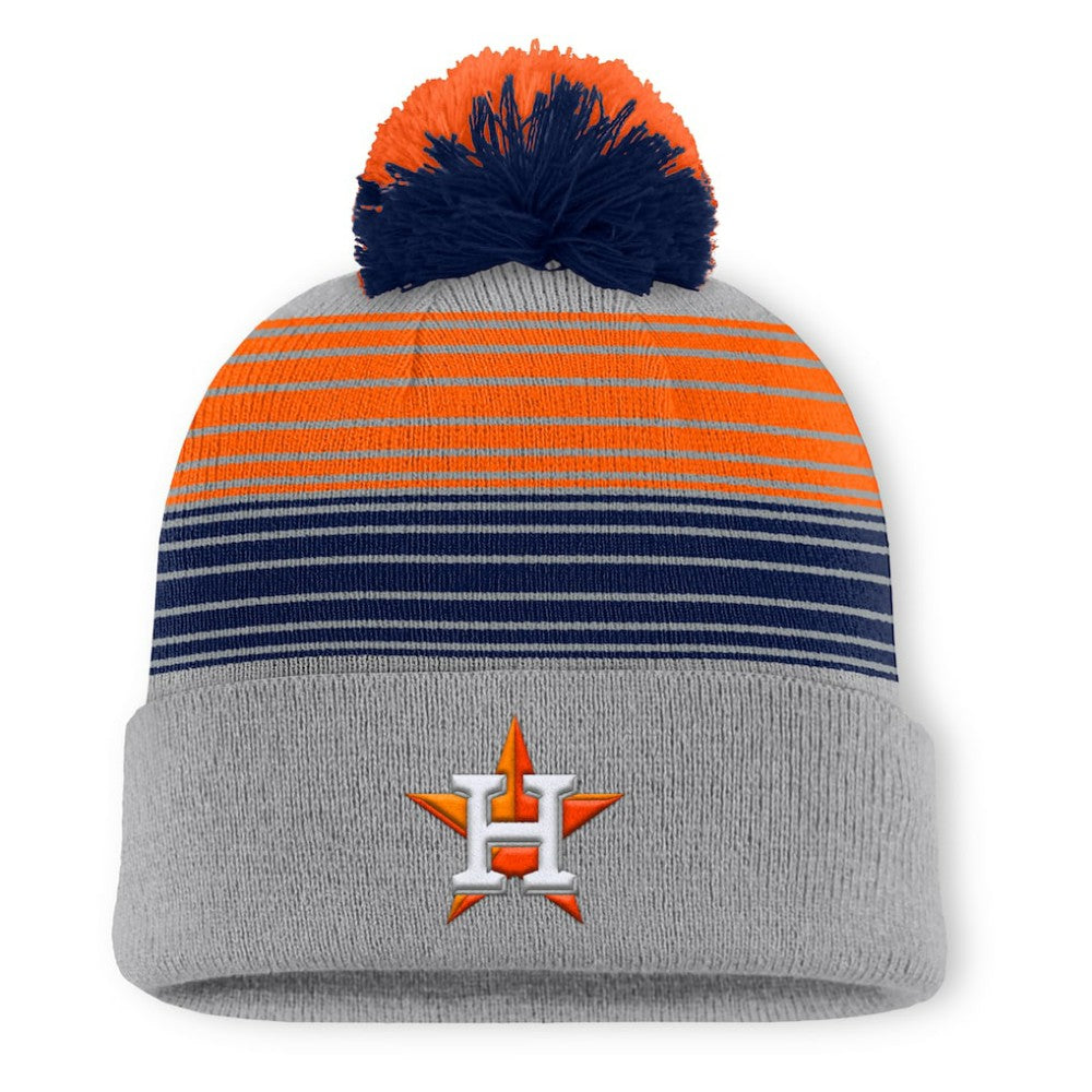Houston Astros Balk Cuffed Knit Hat with Pom Gray
