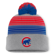 Chicago Cubs Balk Cuffed Knit Hat with Pom Gray