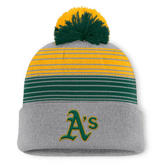 Athletics Balk Cuffed Knit Hat with Pom Gray