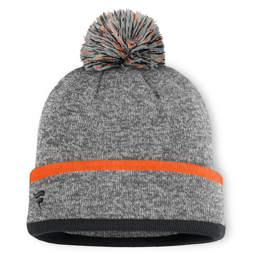 San Francisco Giants Backstop Cuffed Knit Hat with Pom Heather Gray