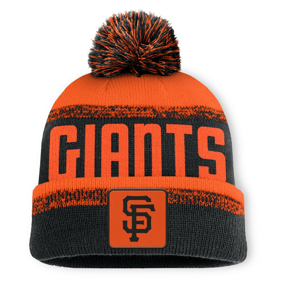 San Francisco Giants No-Doubter Cuffed Knit Hat with Pom Black/Orange
