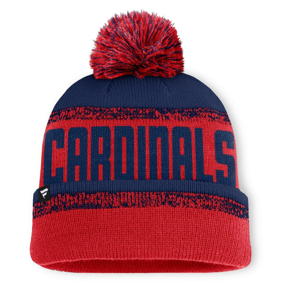St. Louis Cardinals No-Doubter Cuffed Knit Hat with Pom Red/Navy