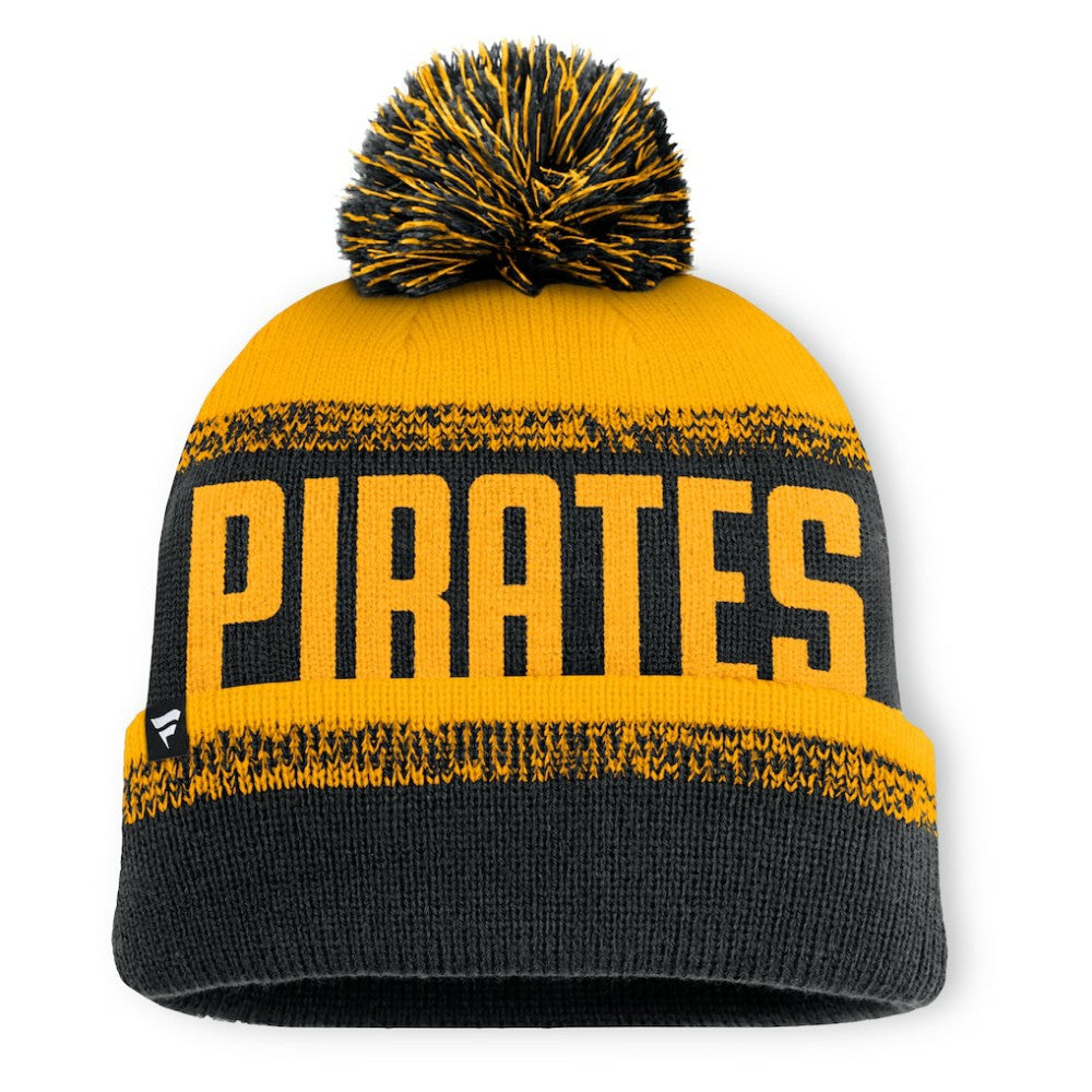 Pittsburgh Pirates No-Doubter Cuffed Knit Hat with Pom Black/Gold