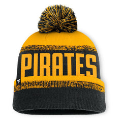 Pittsburgh Pirates No-Doubter Cuffed Knit Hat with Pom Black/Gold