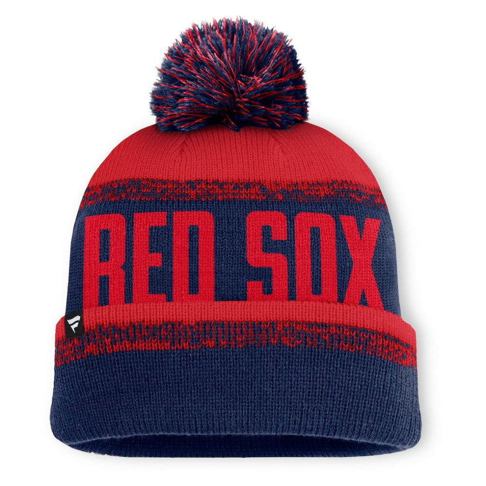 Boston Red Sox No-Doubter Cuffed Knit Hat with Pom Navy/Red